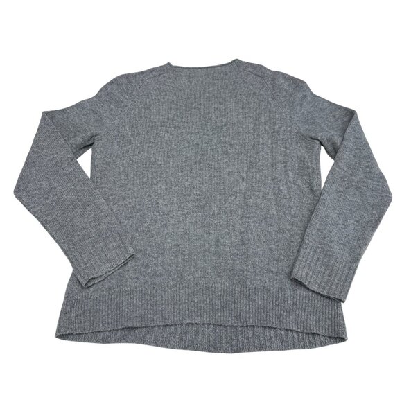 J. Crew Llama Embellished Women's Gray 100% Wool Sweater, Size L - Picture 2 of 6